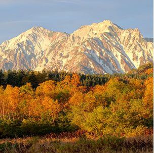 白馬の壮大な自然